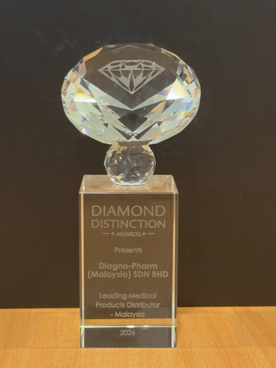 Diamond Distinction Awards 2026 — crystal trophy
